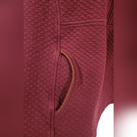 Blue Mountain 1/4 zip pullover sweater | Woman's Large | Maroon | - Picture 6 of 7